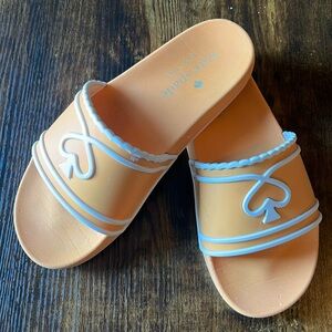 Kate Spade ♠️ Women’s Orange Slides size 8 EUC